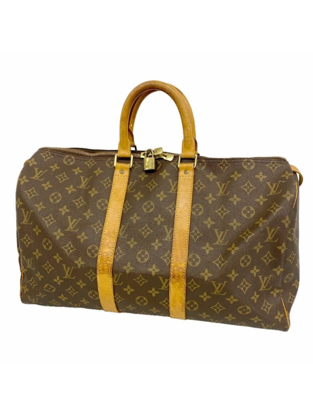 Louis Vuitton Boston Bag Monogram Keepall 45 Brown